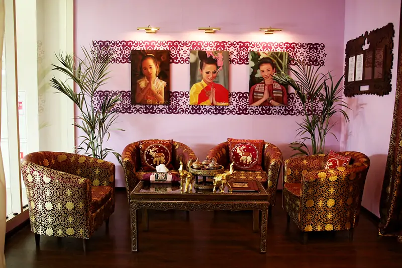 Интерьер спа салона тайского массажа Вай Тай Рублевка