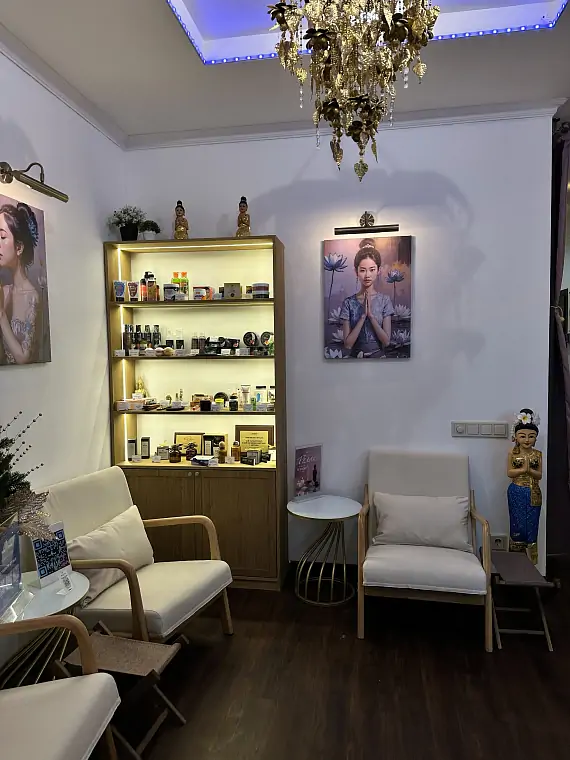 Интерьер спа салона тайского массажа Вай Тай Филевский Парк