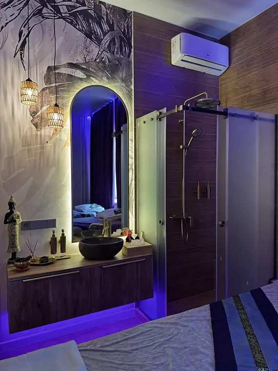 Интерьер спа салона тайского массажа Вай Тай Раменки