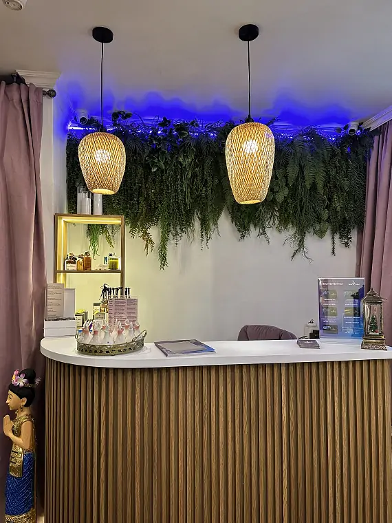 Интерьер спа салона тайского массажа Вай Тай Филевский Парк