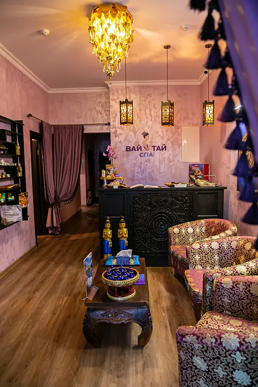 Интерьер спа салона тайского массажа Вай Тай Мытищи