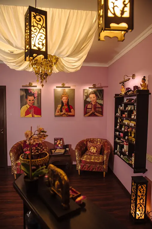 Интерьер спа салона тайского массажа Вай Тай Филевский Парк