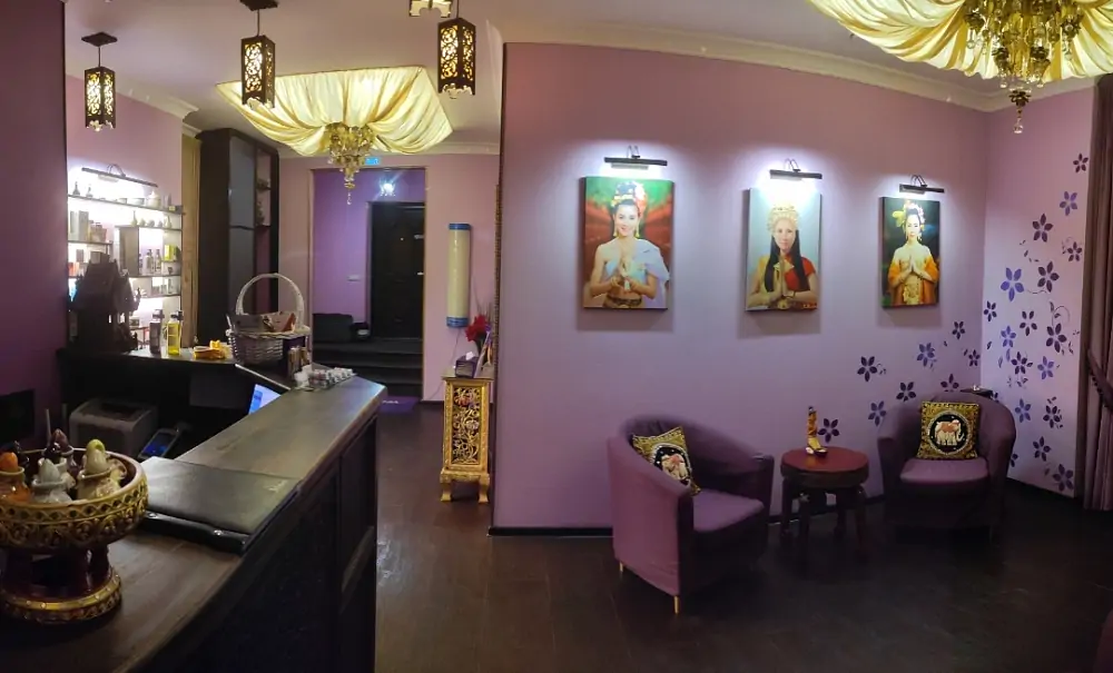 Интерьер спа салона тайского массажа Вай Тай Куркино