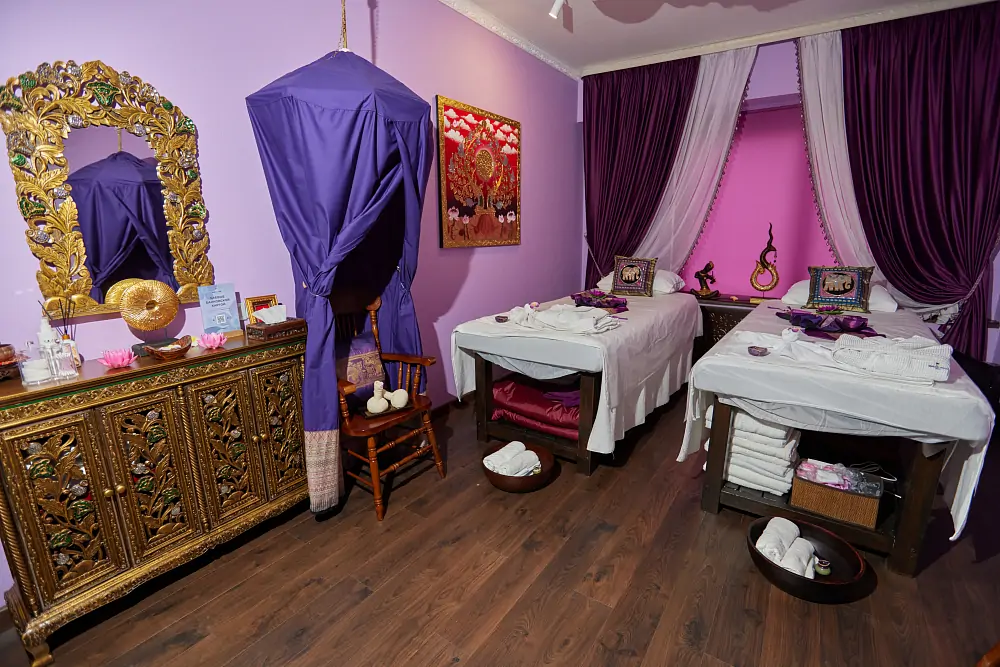 Интерьер спа салона тайского массажа Вай Тай Митино